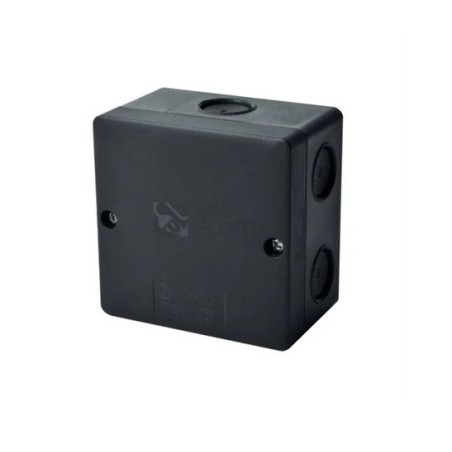 Scatola di derivazione da parete IP66 nera 81x81mm
