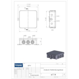 Scatola di derivazione  IP54 100x100x40mm