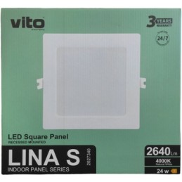 Pannello LED quadrato da incasso 280*280 24W 4000K luce naturale