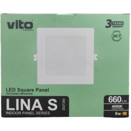 Pannello LED quadrato da incasso 110*110mm 6W 4000K luce naturale
