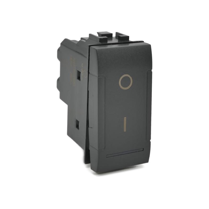 Interruttore bipolare 16A-250V nero compatibile Living International