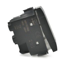 Interruttore bipolare 16A-250V nero compatibile Living International
