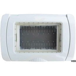 Placca idrobox IP55 3P bianca compatibile con Living International