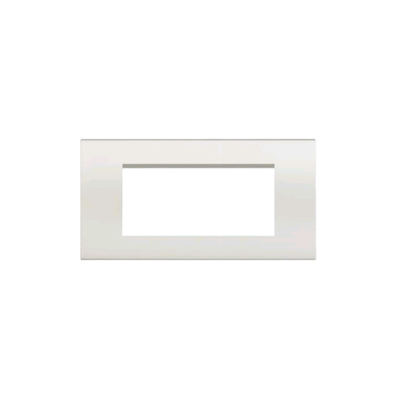 Placca 7 posti bianca compatibile Living International