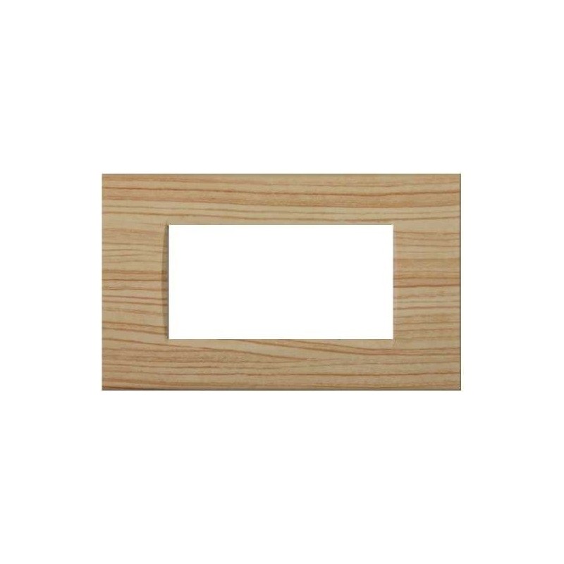 Placca 4 posti abete compatibile Living International