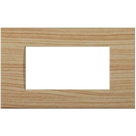 Placca 4 posti abete compatibile Living International