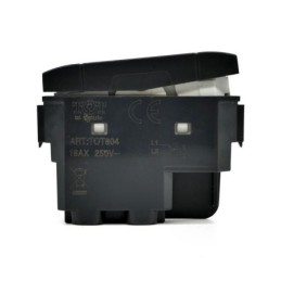 Invertitore unipolare 16A-250V nero compatibile Living International