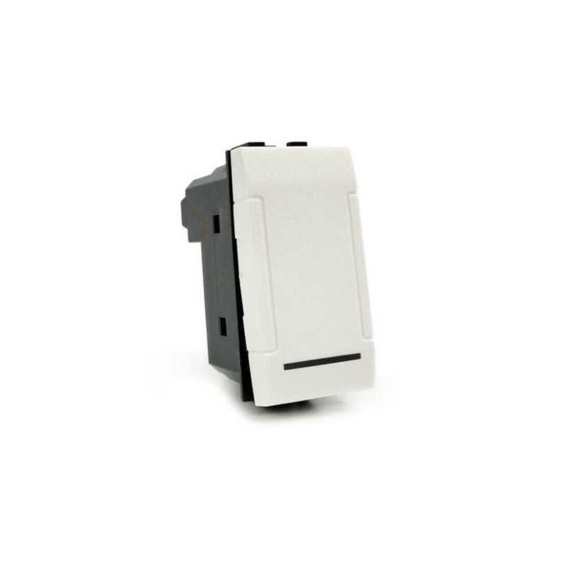 Pulsante unipolare 10A-250V bianco compatibile Living International