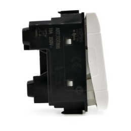 Pulsante unipolare 10A-250V bianco compatibile Living International