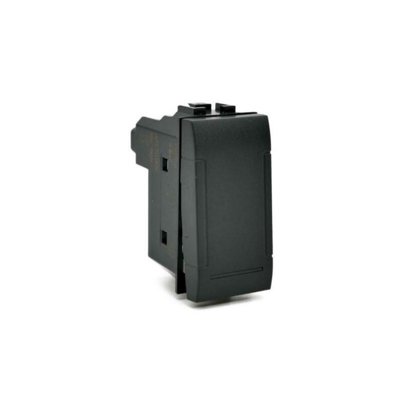 Pulsante unipolare 10A-250V nero compatibile Living International