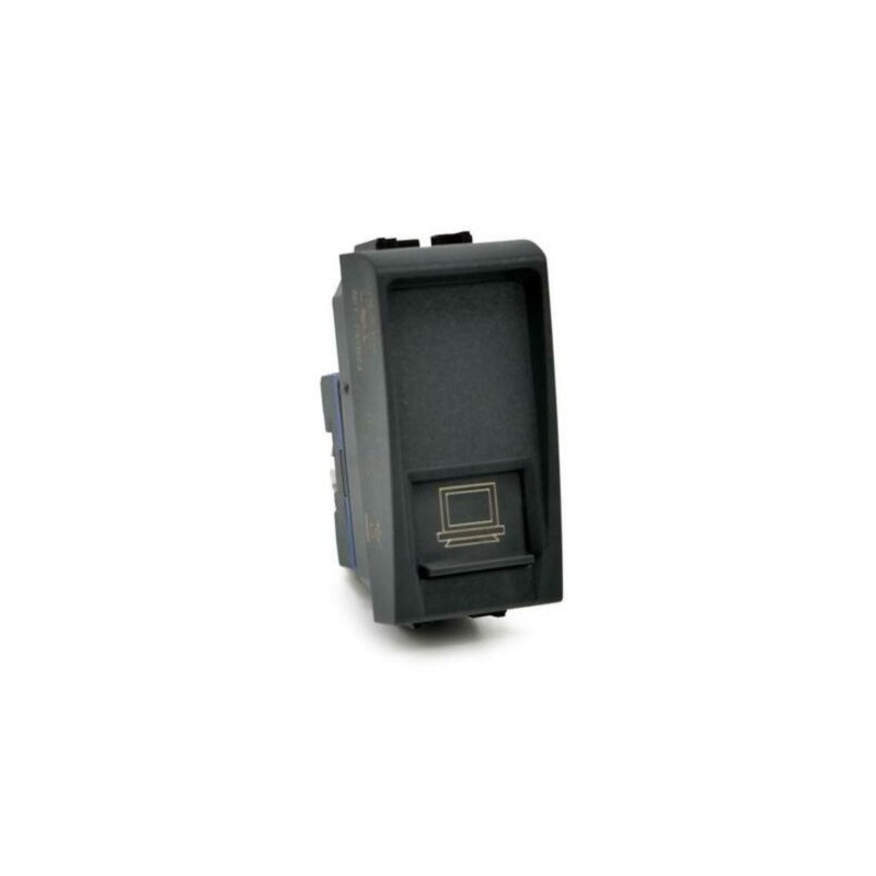 Connettore di rete RJ45 8 pin UTP nero compatibile Living International