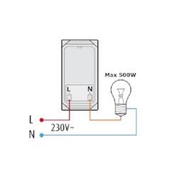 Interruttore dimmer 500W 250V bianco compatibile Living International