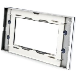 Placca in vetro bianco 4 posti compatibile Living International