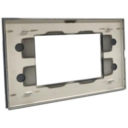 Placca in vetro bianco 3 posti compatibile Living International