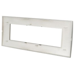 Placca in tecnopolimero 7 posti color grigio chiaro compatibile Living International