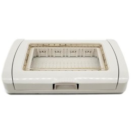 Placca idrobox IP55 4P bianca compatibile Living International