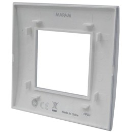 Placca 2 posti argento Soft Touch compatibile Living International