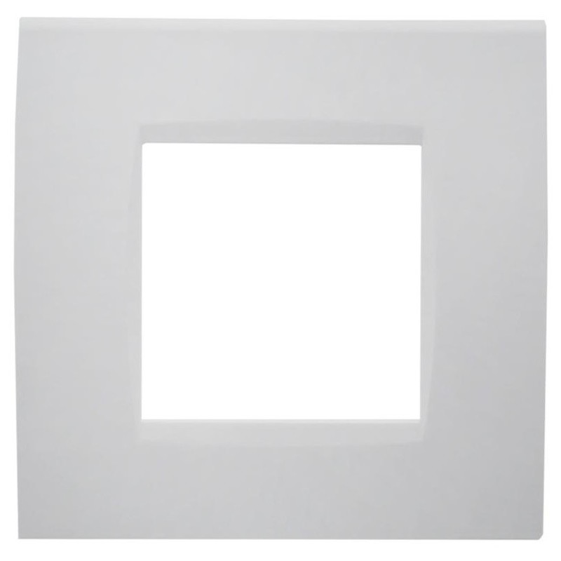 Placca 2 posti bianca Soft Touch compatibile Living International