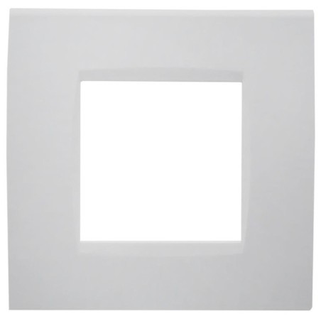 Placca 2 posti bianca Soft Touch compatibile Living International