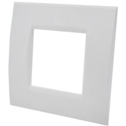 Placca 2 posti bianca Soft Touch compatibile Living International