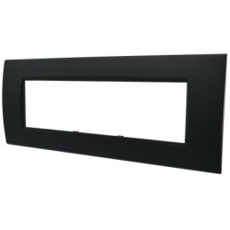 Placca 7 posti nero Soft Touch compatibile Living International