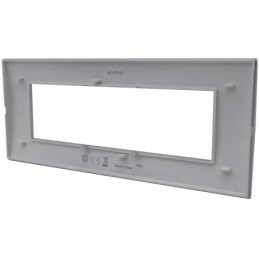 Placca 7 posti nero Soft Touch compatibile Living International