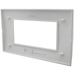 Placca 4 posti antracite Soft Touch compatibile Living International