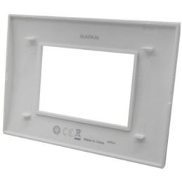 Placca 3 posti antracite Soft Touch compatibile Living International