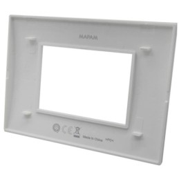 Placca 3 posti argento Soft Touch compatibile Living International