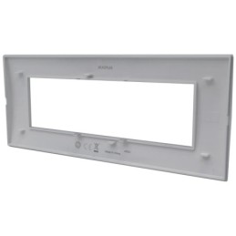 Placca 7 posti argento Soft Touch compatibile Living International
