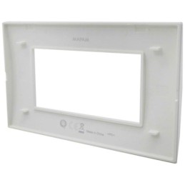 Placca 4 posti testa di moro Soft Touch compatibile Living International