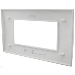 Placca 4 posti nera Soft Touch compatibile Living International