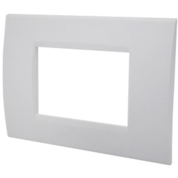 Placca 3 posti bianca Soft Touch compatibile Living International