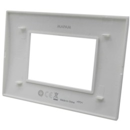 Placca 3 posti bianca Soft Touch compatibile Living International