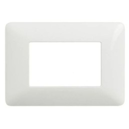 Placca in metallo bianco 3 posti compatibile Matix