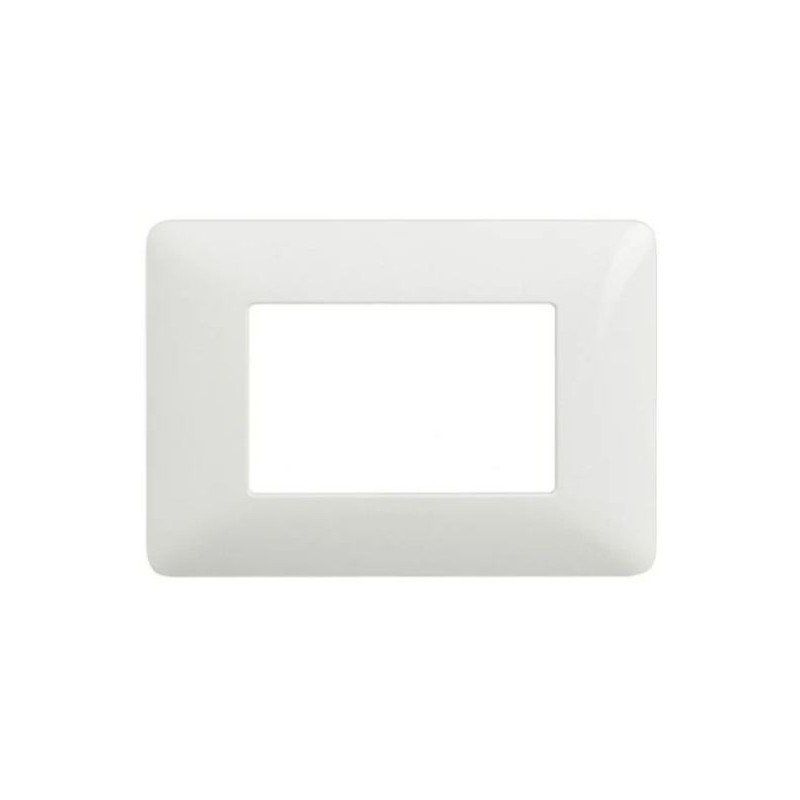 Placca in metallo bianco 3 posti compatibile Matix