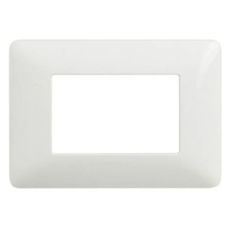 Placca in metallo bianco 3 posti compatibile Matix