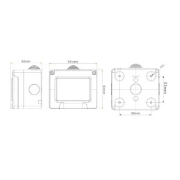 Idrobox IP55 3 moduli bianco compatibile Matix