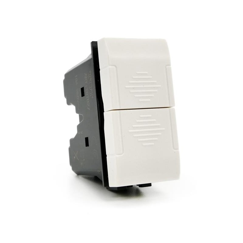 Doppio Pulsante 10A-250V bianco compatibile con Matix