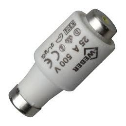 Fusibile a bottiglia grande 40A 500V DIII Weber