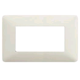 Placca 4 posti bianca compatibile Matix