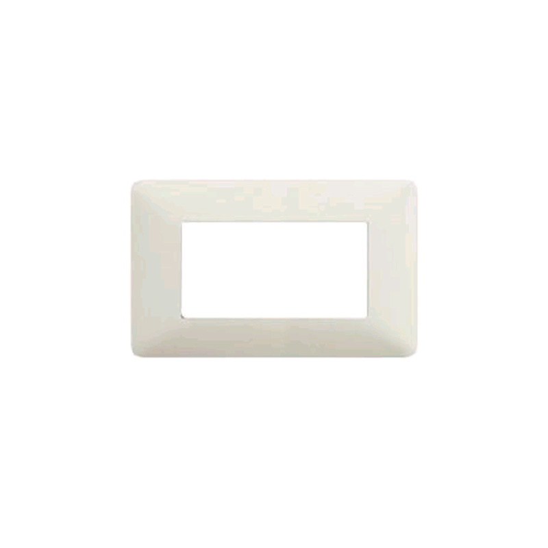 Placca 4 posti bianca compatibile Matix