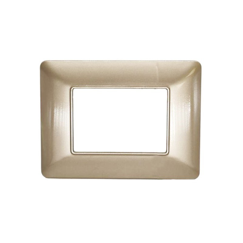 Placca in tecnopolimero 3P champagne compatibile Matix