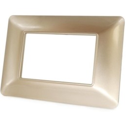 Placca in tecnopolimero 3P champagne compatibile Matix