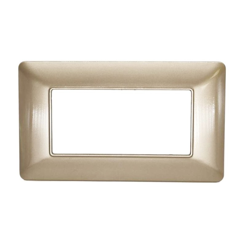Placca in tecnopolimero 4P champagne compatibile Matix