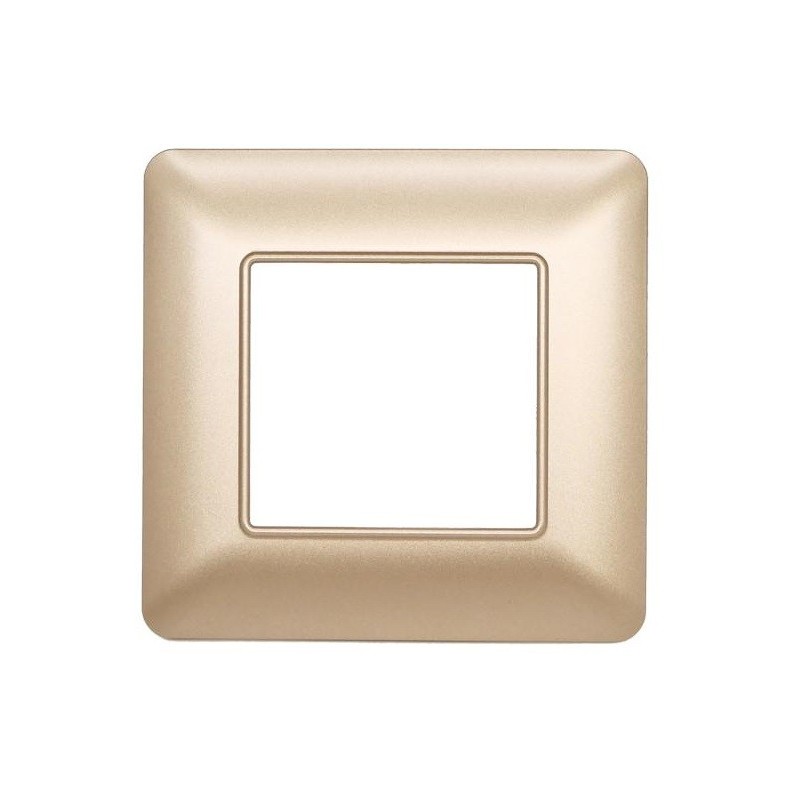 Placca in tecnopolimero 2P oro compatibile Matix