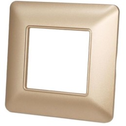 Placca in tecnopolimero 2P oro compatibile Matix