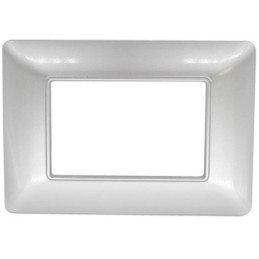 Placca in tecnopolimero 3P argento compatibile Matix