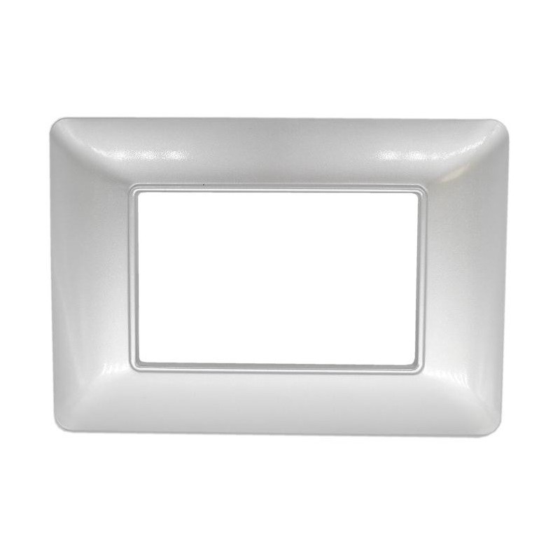 Placca in tecnopolimero 3P argento compatibile Matix
