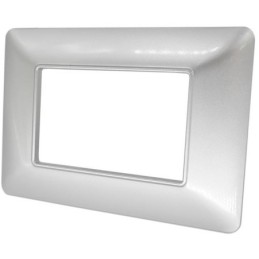 Placca in tecnopolimero 3P argento compatibile Matix